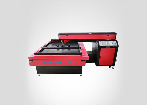 300w 400w özelleştirilmiş çalışma alanı Kırmızı Sarı Çift Lazer Kafası CO2 Cam Lazer Tüp Ölçme Tahta Lazer Kesme Makinesi