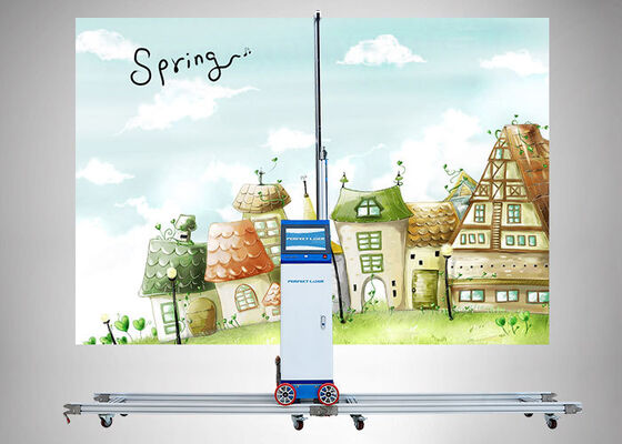 Dual Print Headlı Duvar Yazıcı Makinesi Büyük Resim Baskı için Doğrudan Duvara Mürekkep Jeti Yazıcı